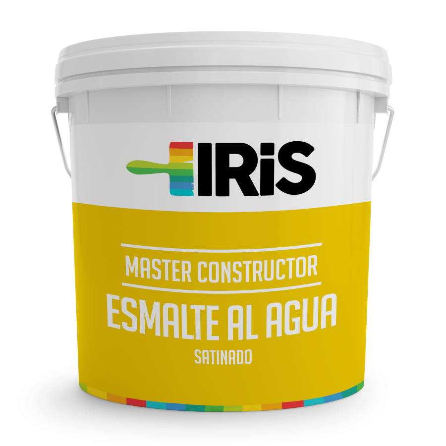 Envase de Esmalte al Agua Satinado Iris Master Constructor